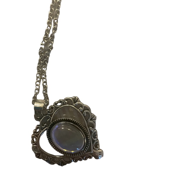 moonstone heart pendent necklace - Picture 2 of 2